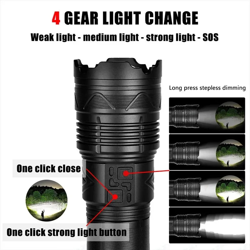 Rechargeable high-power LED flashlight