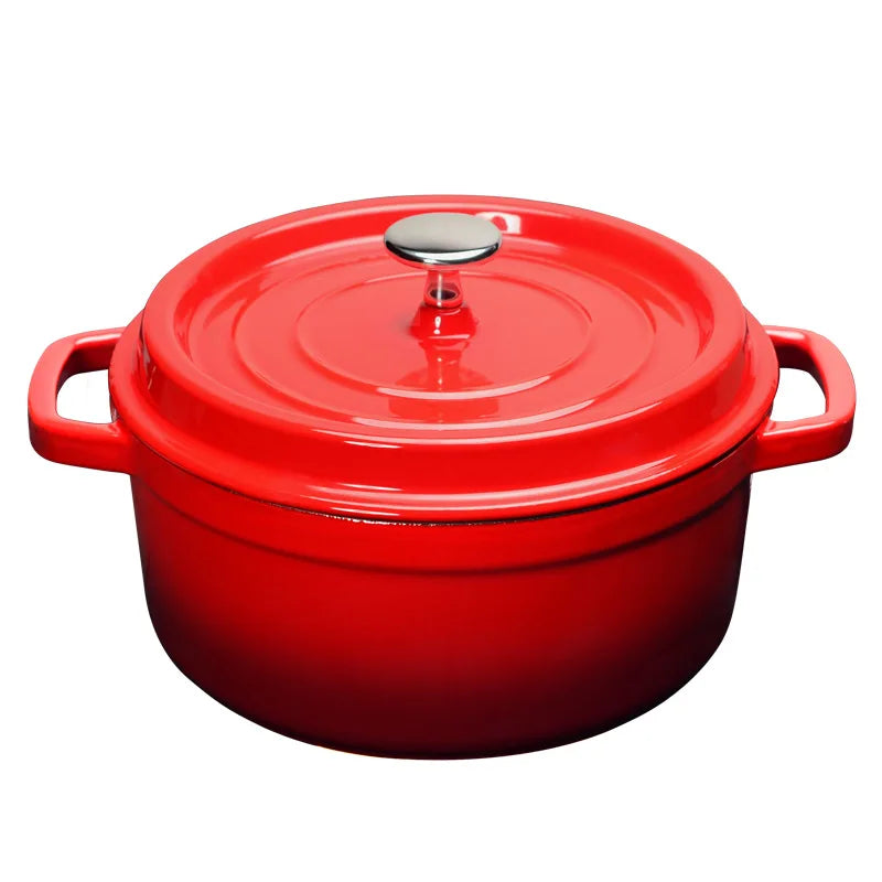 Enameled Cast Aluminum Dutch Oven with Lid - 4.7L