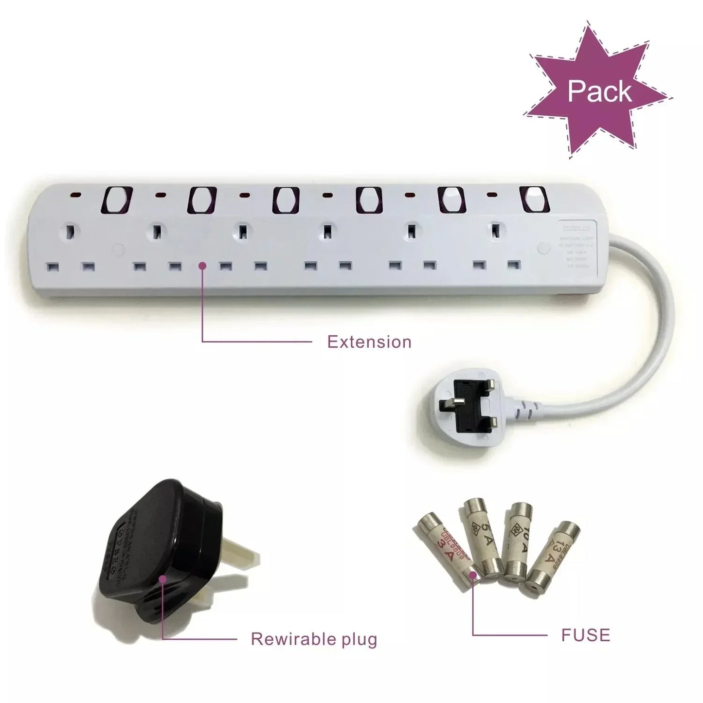 Melery Surge Protector Power Strip