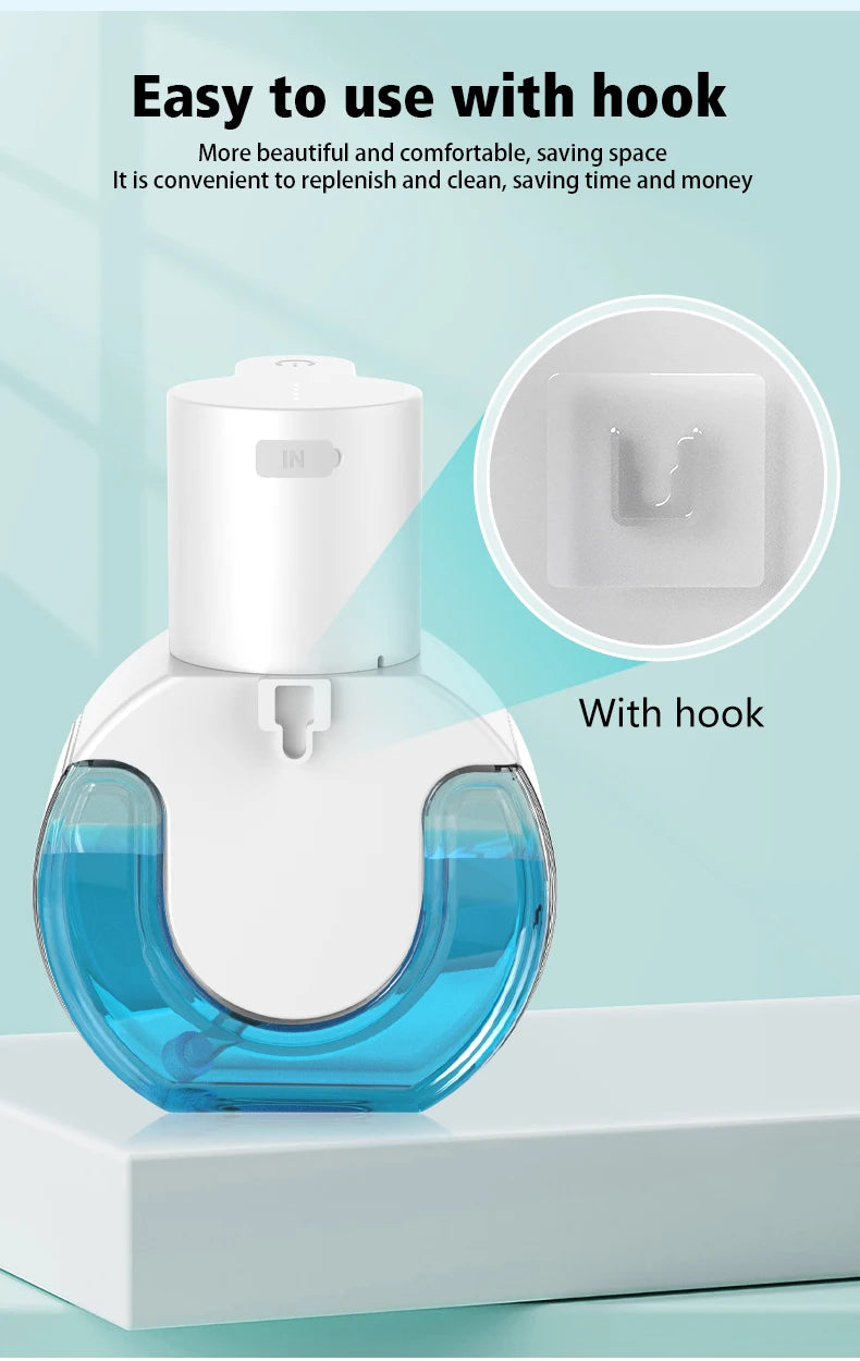 Touchless Automatic Foam Soap Dispensers Bathroom Smart Washing Hand Machine with USB Charging White High Quality ABS Material