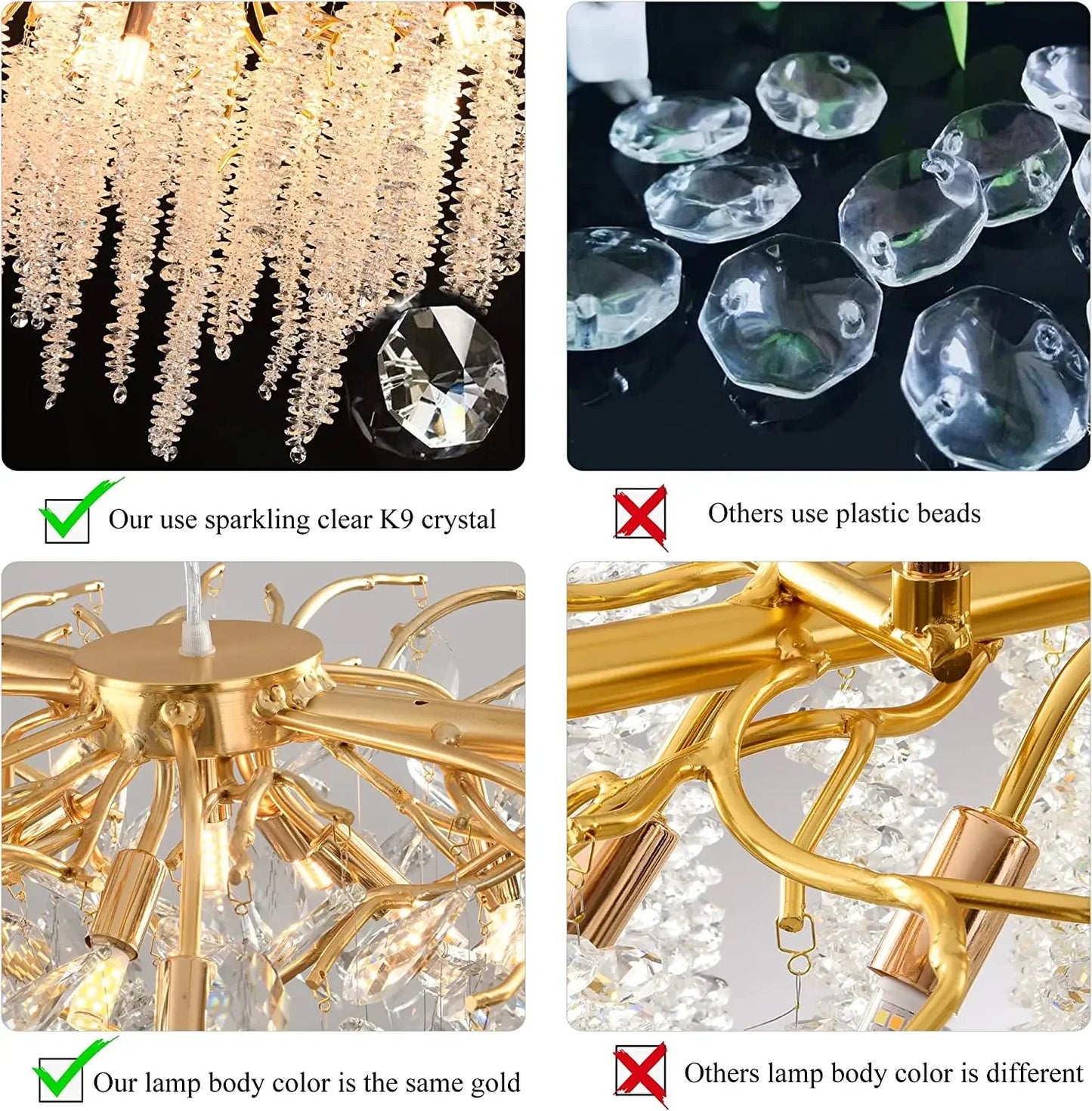 Creative Branch Crystal LED Pendant Chandeliers lights