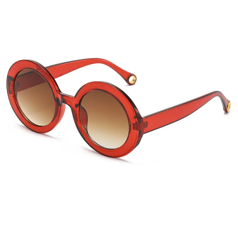 Punk Colorful Round Sunglasses New Women Men Fashion Gradient Sun Glasses Female Brand Designer Candy Color Eyewear Shades UV400