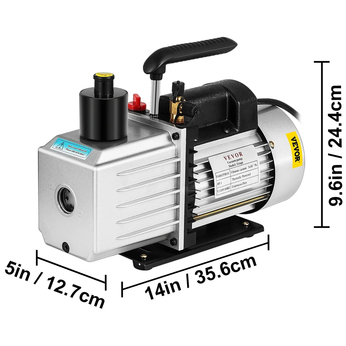 VEVOR 1HP Two-Stage Vacuum Pump