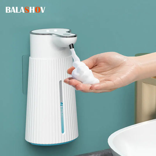 400ml Automatic Foam Soap Dispensers Bathroom Smart Washing Hand Machine with USB Charging White High Quality ABS Material