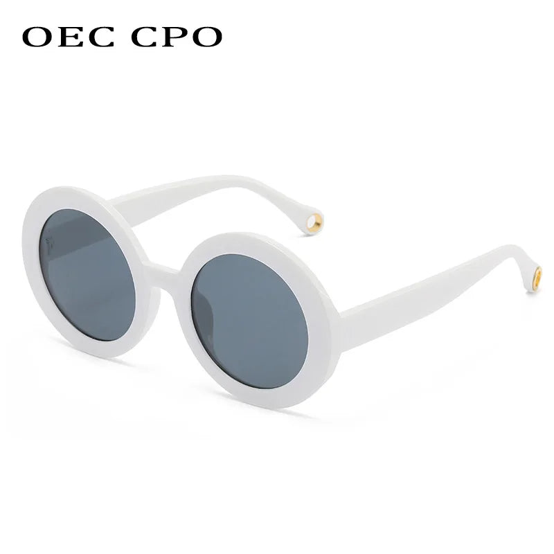 Punk Colorful Round Sunglasses New Women Men Fashion Gradient Sun Glasses Female Brand Designer Candy Color Eyewear Shades UV400