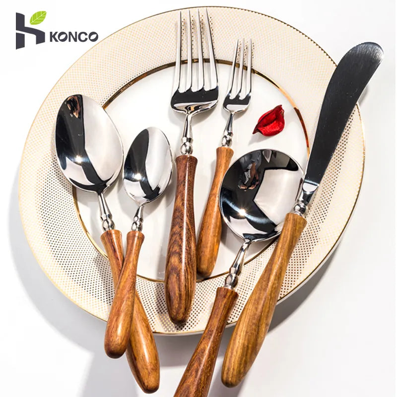 Konco Wood Dinnerware Set