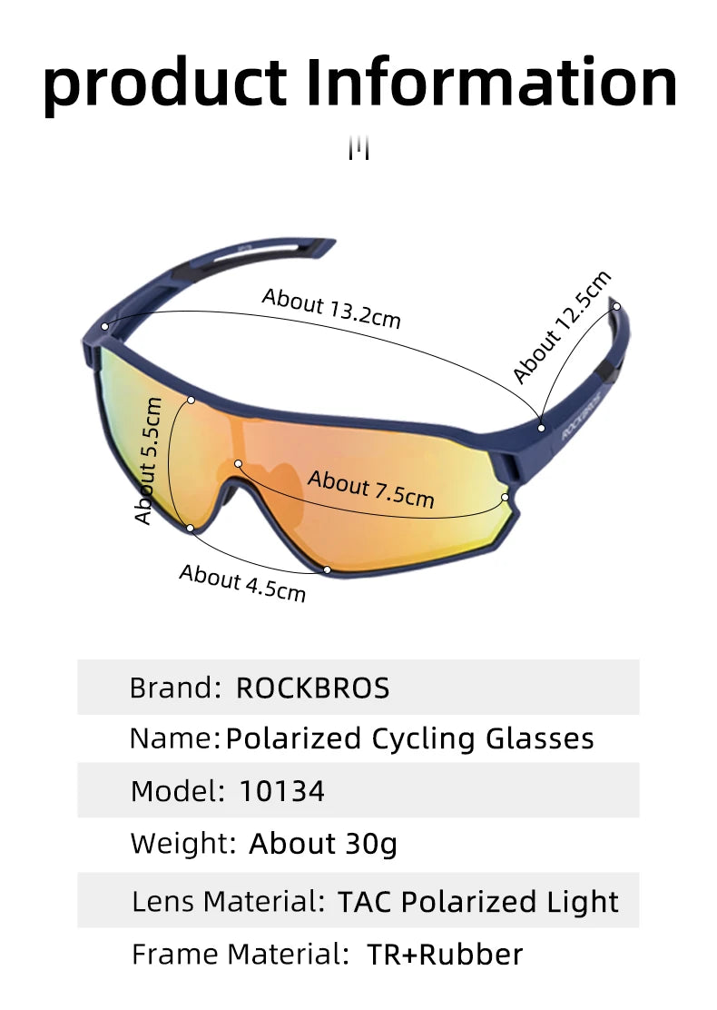 ROCKBROS Polarized Cycling Sunglasses | UV400 Protection