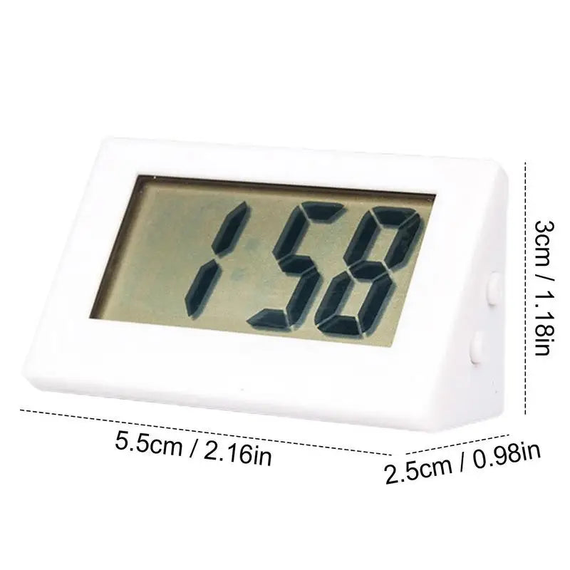 Mini Small Digital Car Desk Clock Meter Mini Digital LCD Display Travel Electronic Clock Home Office Desk Clock