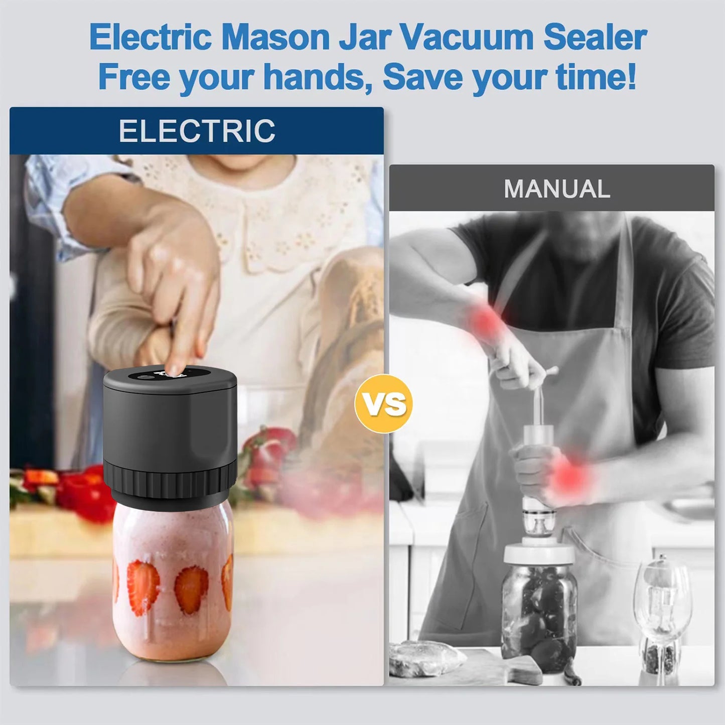 Cordless Mason Jar Vacuum Sealer Kit