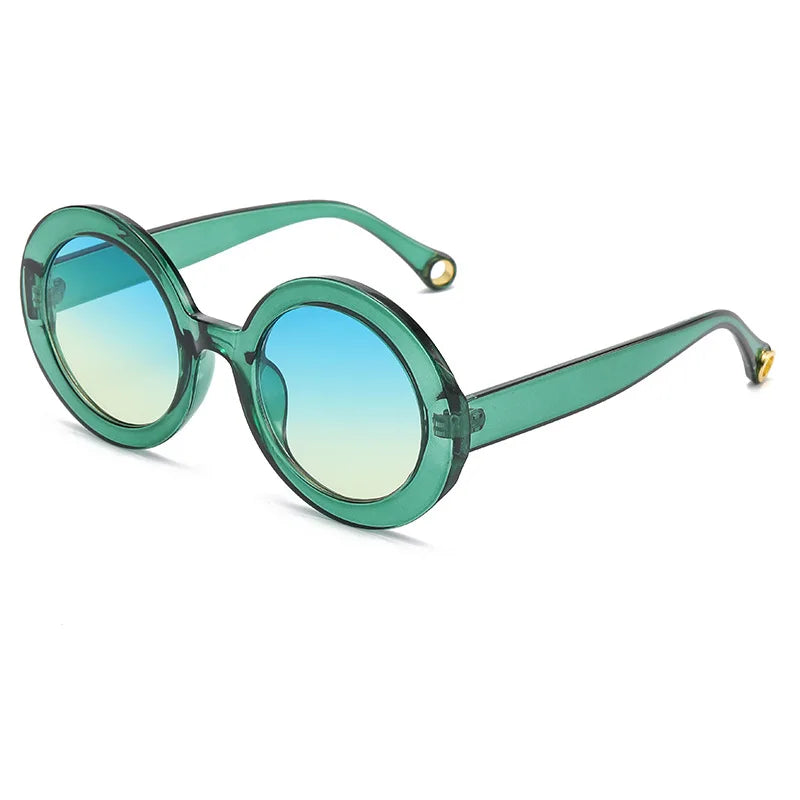 Punk Colorful Round Sunglasses New Women Men Fashion Gradient Sun Glasses Female Brand Designer Candy Color Eyewear Shades UV400