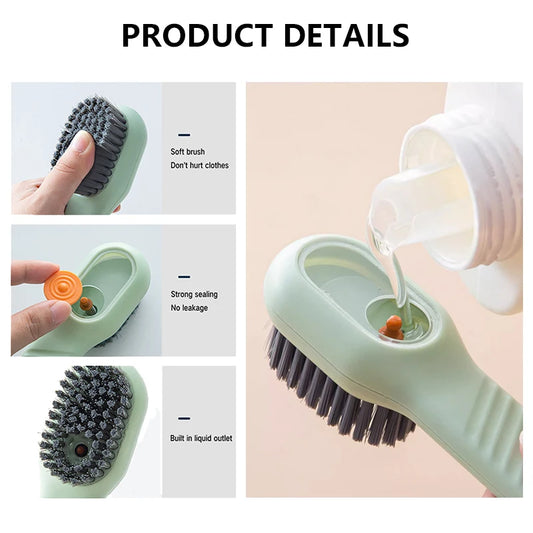 1/2Pcs Multifunctional Cleaning Brush Soft-bristled Liquid Shoe Brush Clothes Brush Shoe Clothing Board Brush Shoe Cleaner