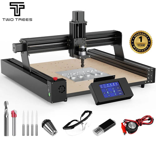 TwoTrees TTC450 Rotary 4th Axis CNC Wood Engraving Machine Laser Engraver Cnc Router For MDF PVC Epoxy Metal Carving Cutting