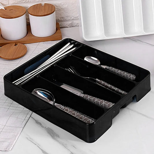 Kitchen Tools Drawer Organizer Tray Spoon Forks Cutlery Container Box