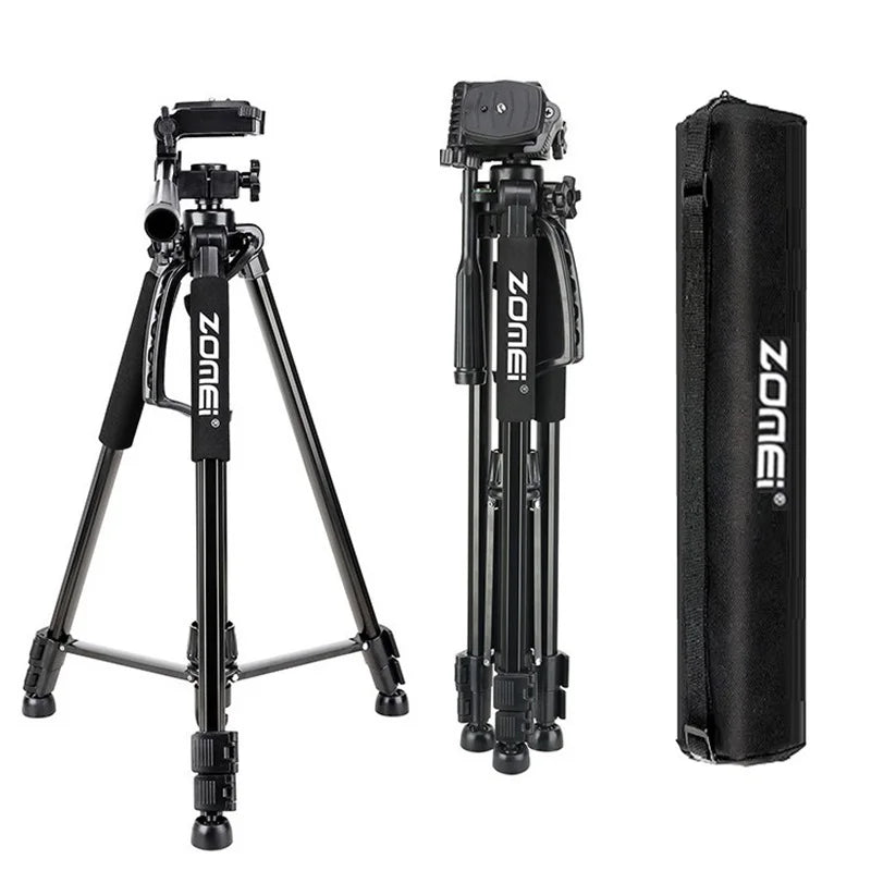 155cm 61'' Adjustable Mobile Phone & Camera Tripod with 360 Degree Rotation Panorama Head