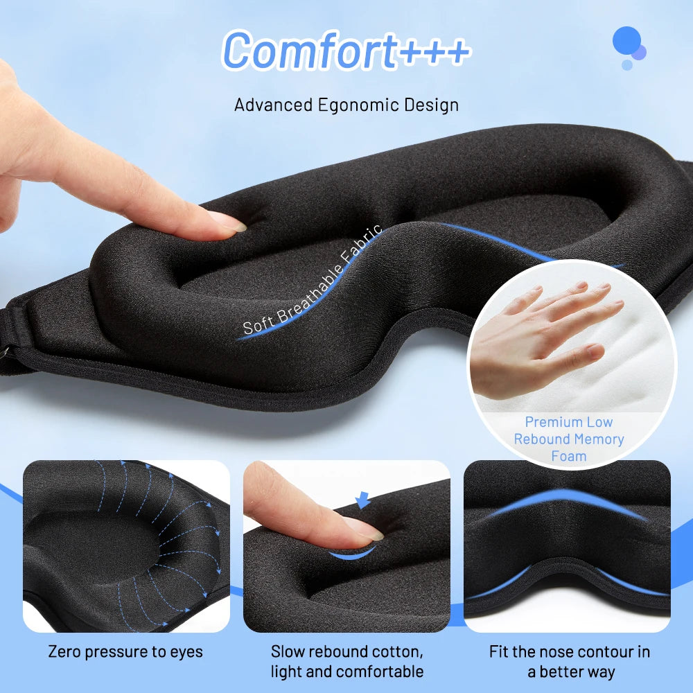 Soft Memory Foam Sleep Mask Set