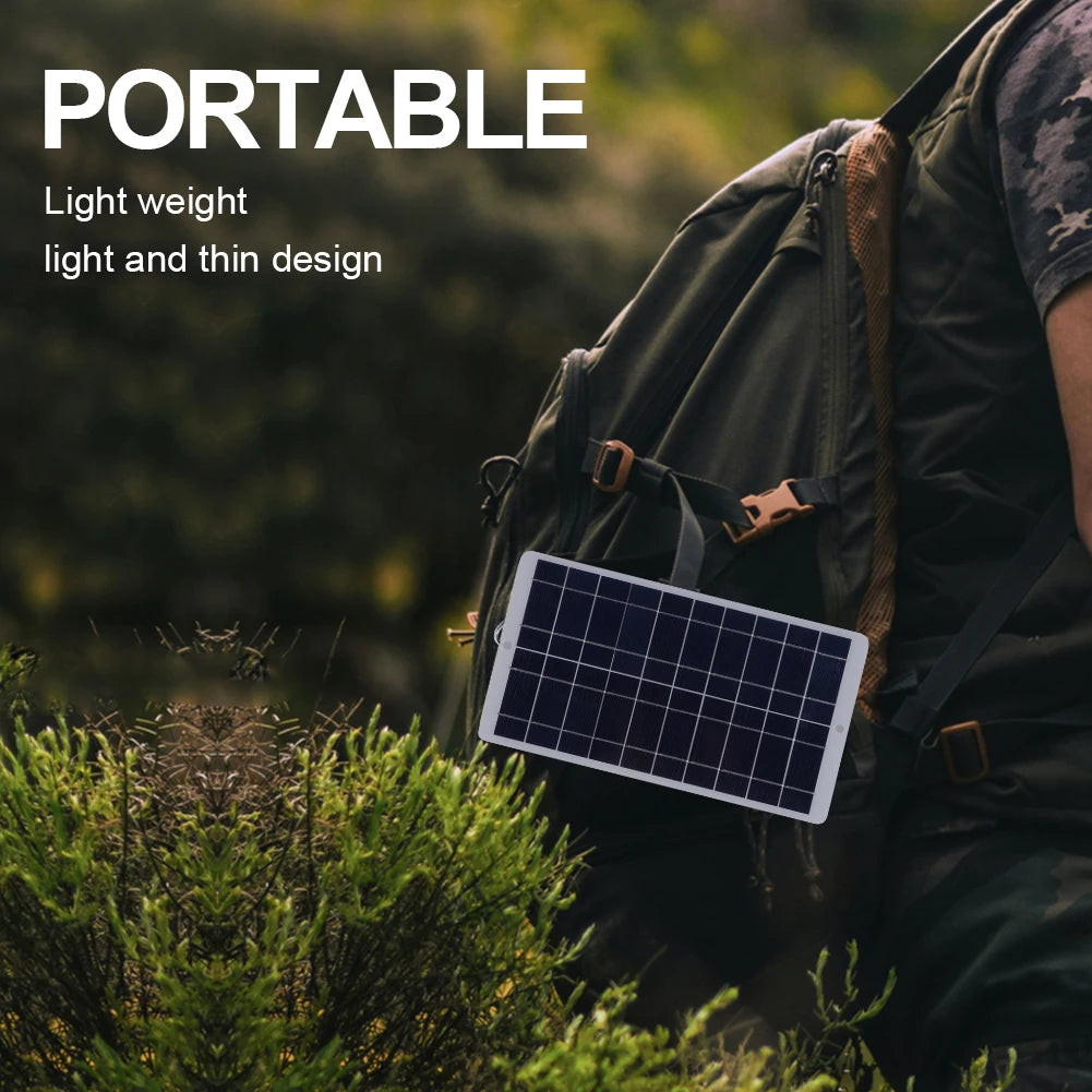 20W 5V Battery Charger Solar Panel Waterproof 1600MA Outdoor Solar Panels Type-C Output Scratchproof 3V-5V Mobile Phone Chargers