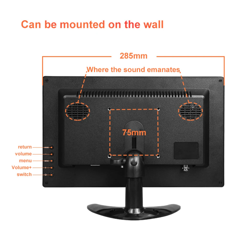 JOHNWILL 12-inch Mini TV LCD HD Computer Monitor.