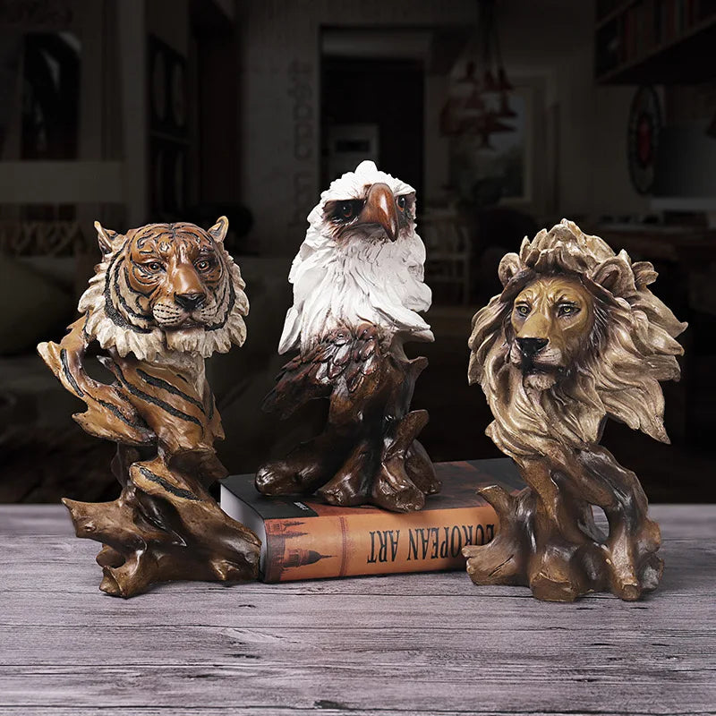 Animal Statue Collection - Majestic Wildlife for Home Décor