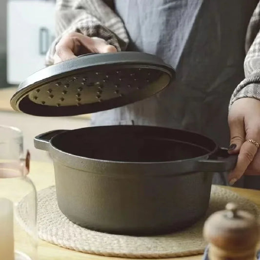 Cast Iron Stew Pot Set 22cm, 24cm, 26cm