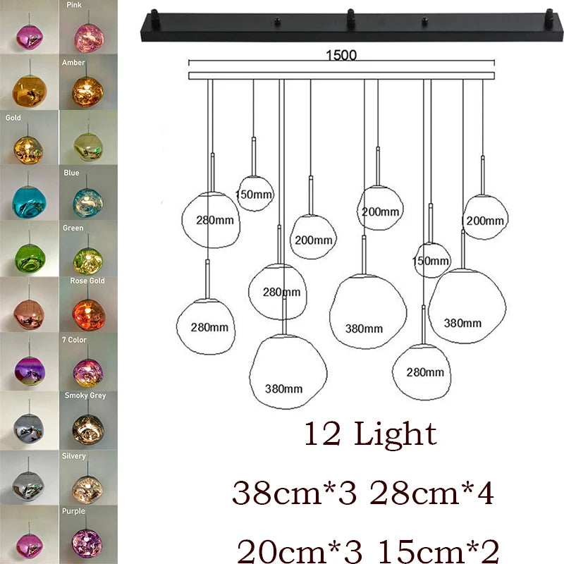Nordic LED PVC Lava Bedroom & Living Room Pendant Lamp 