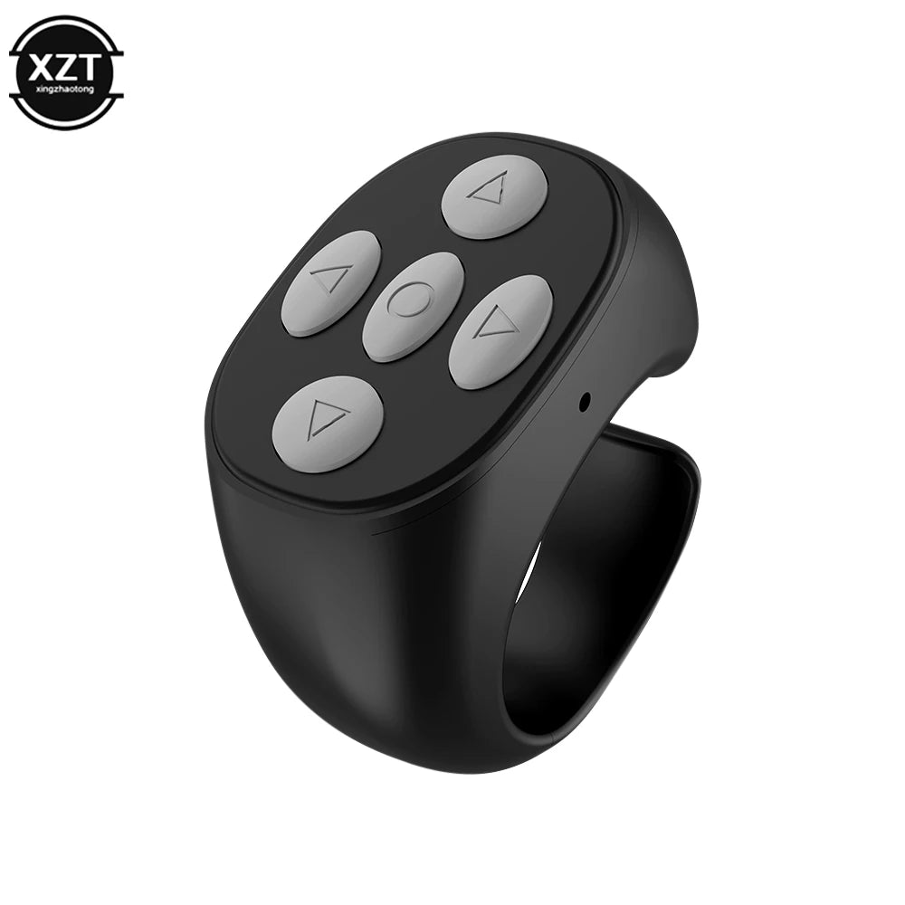 Bluetooth-compatible Fingertip Video Controller Page Flipping Device for Short Video Mobile Phone Remote Control Ring Controller