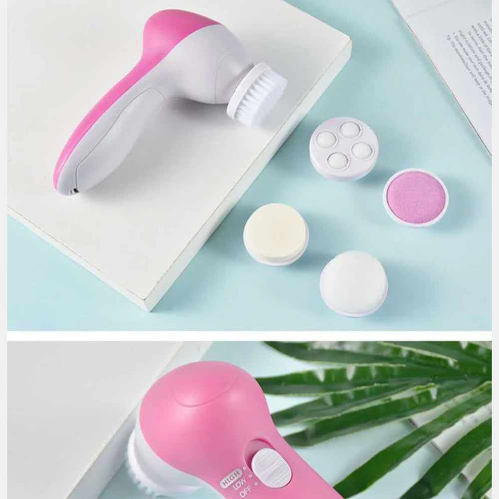 Electric Facial Cleaning Brush Set