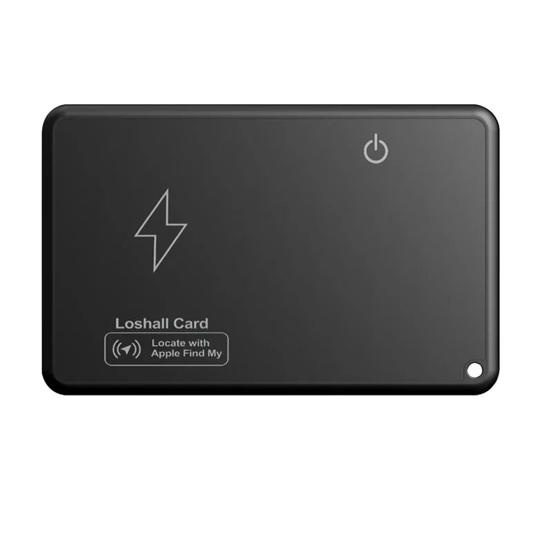 Smart Essentia Mini Wallet Tracker Card Wireless Charging Waterproof GPS Locator for IOS Device Black Thin Item Finder Works with Apple Find My App