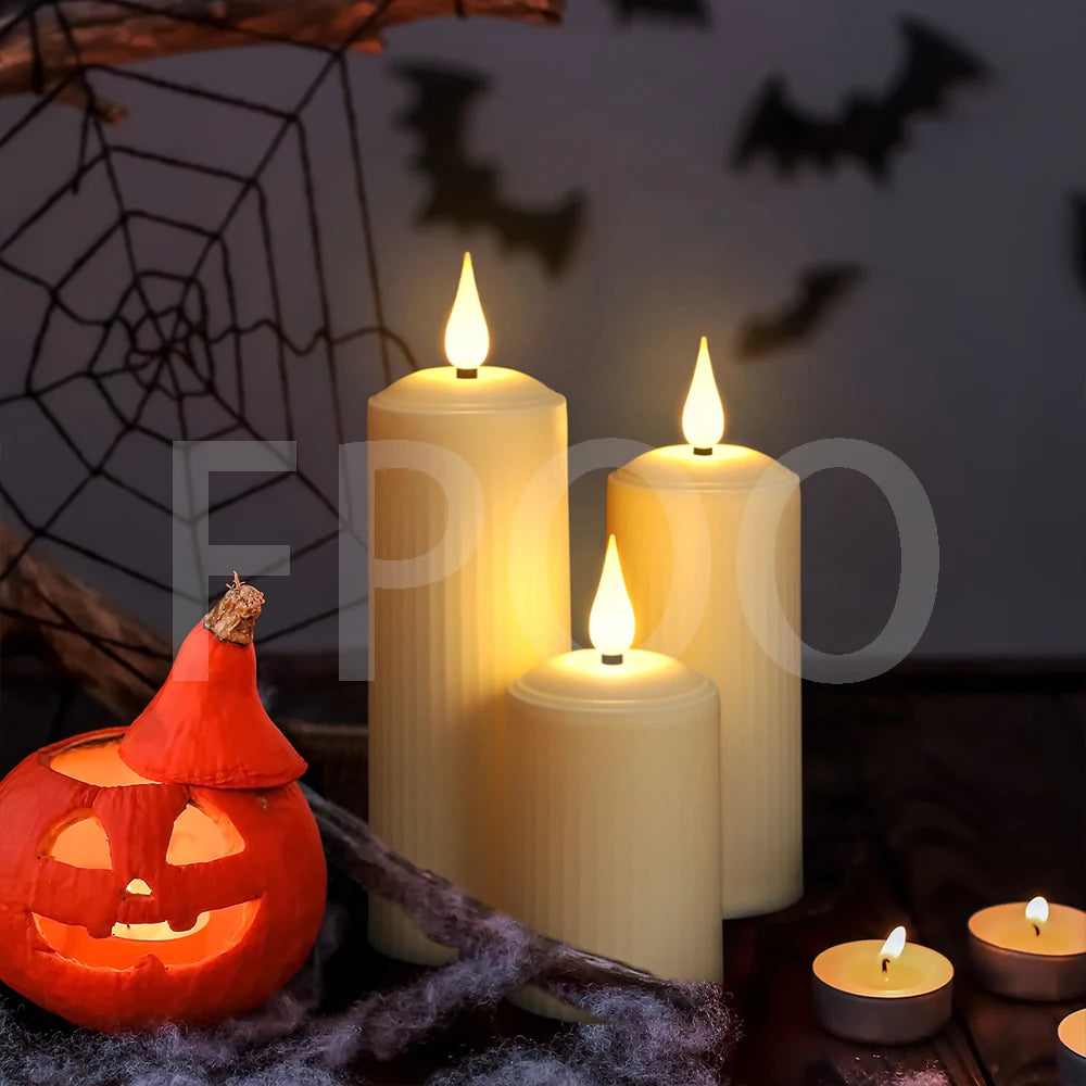 Remote-Controlled USB Rechargeable LED Candle Set