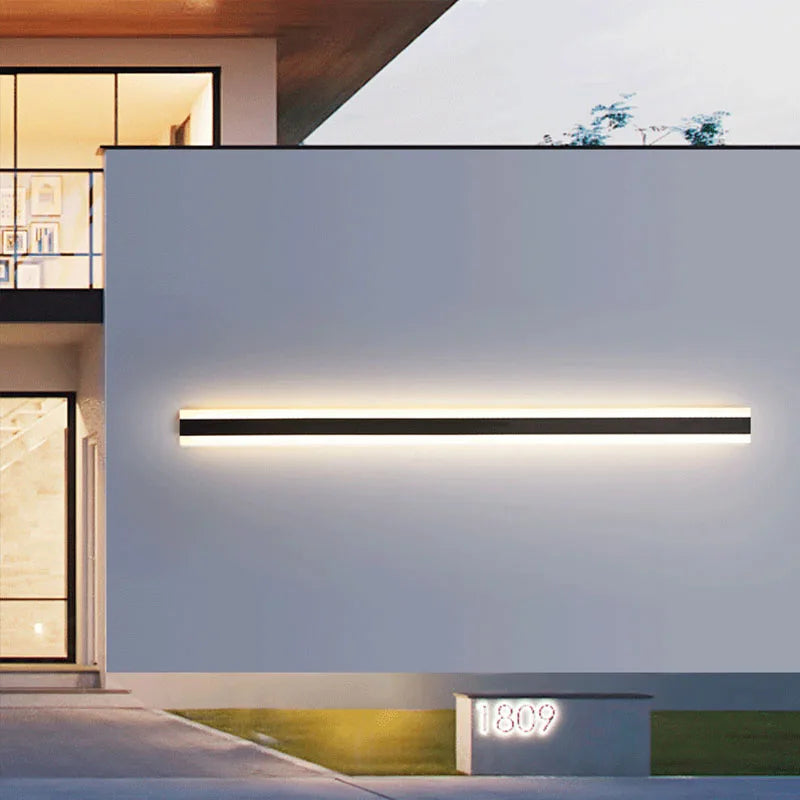 Modern IP65 Outdoor Waterproof Long Strip LED Wall Lamp