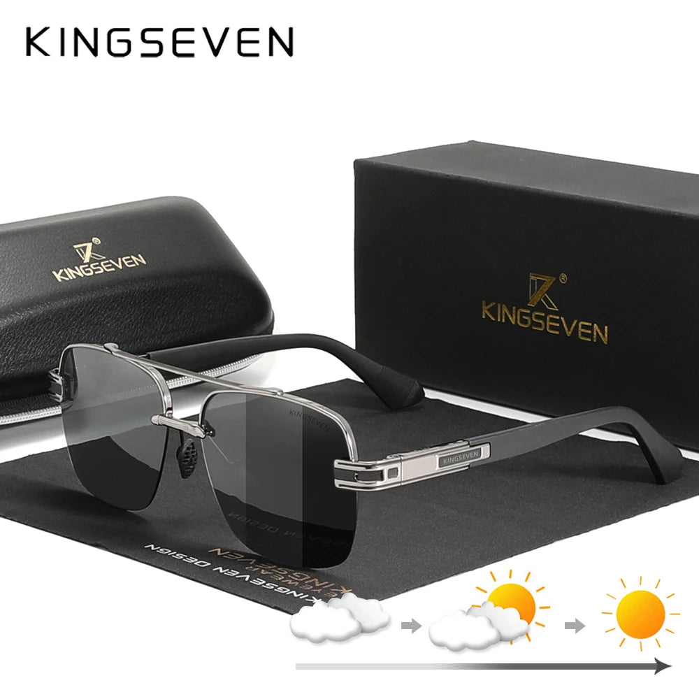 KINGSEVEN 2023 Brand New Design Sunglasses For Men Polarized Gradient Sun Glasses Women Eyewear Square Retro Eyewear Okulary