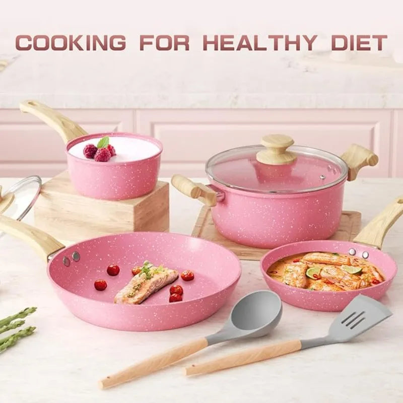 Inner well 8Pcs Nonstick Cookware Set