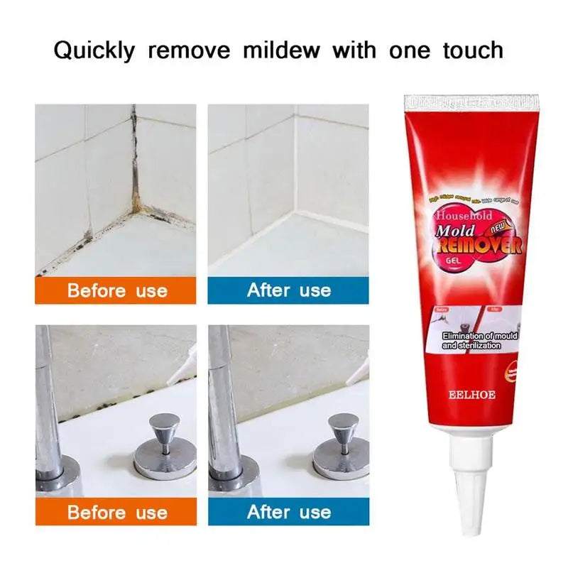 Wall Mold Mildew Remover Cleaner Caulk Gel Pool Tile Gap Spot Mold Remover Washing Machine Bathroom Mildew Gel 20G remover gel