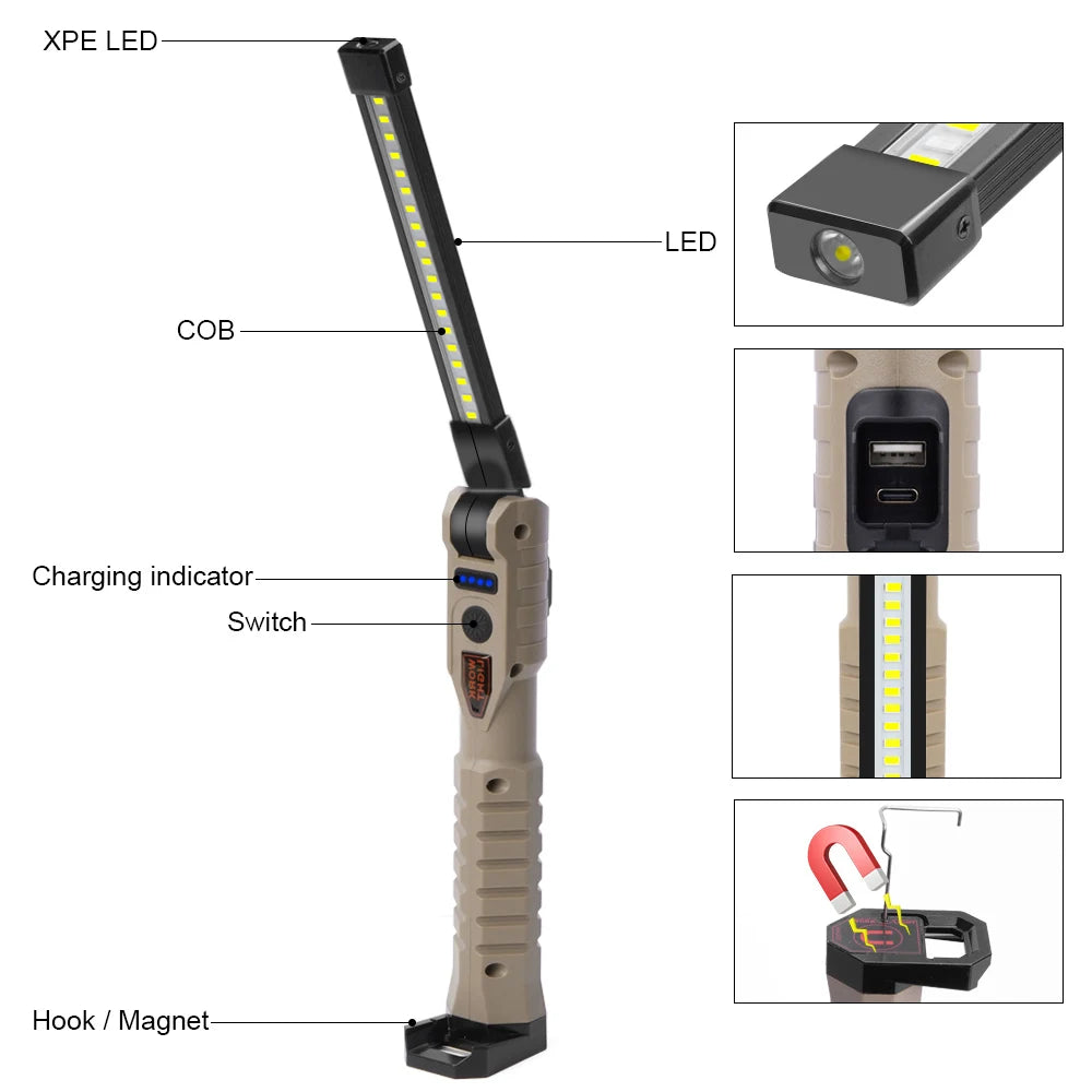 USB Rechargeable LED Work Light