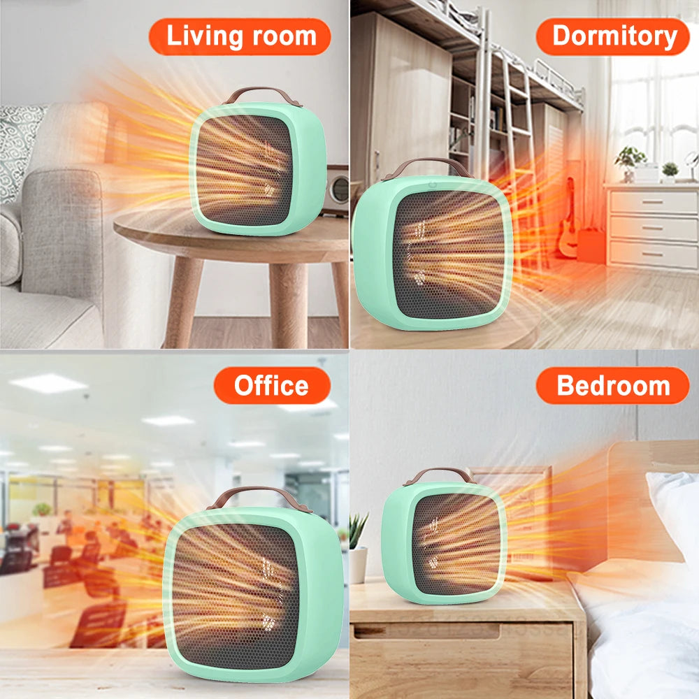Personal Ceramic Heater Mini Tabletop Portable Heater Compact Space Saving For Office Desk Home Bedroom Safe Energy Efficient