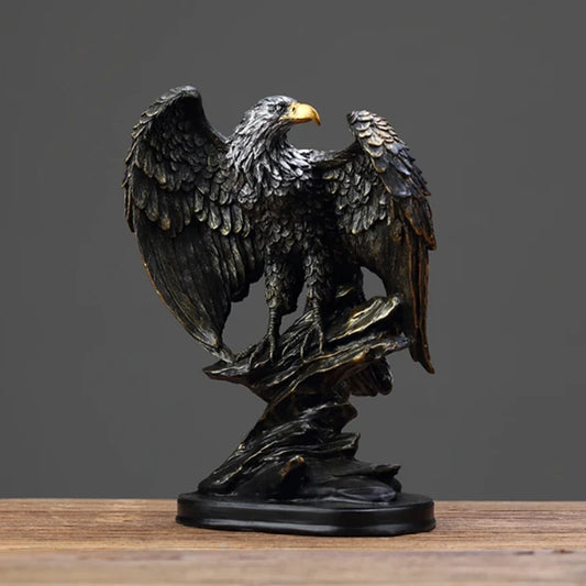 Majestic Resin Eagle Ornament for Home and Office Décor