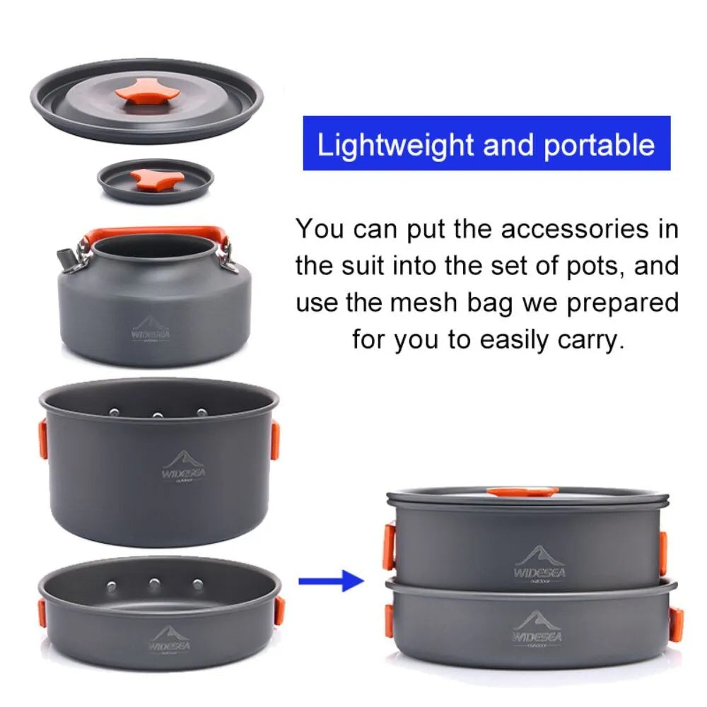 Widesea Camping Tableware Outdoor Cookware Set