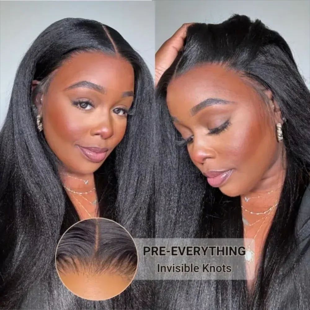 Kinky Curly 100 Human Hair Wigs 13x6 Half Kinky Straight Hd Lace Front Wig Frontal Raw Closure Multi parting Vietnamese Melt Ski