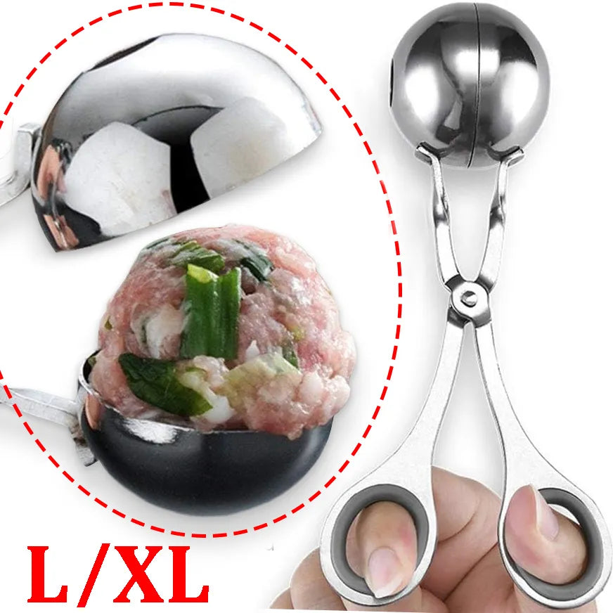 Big Meat Ball Maker Tool Stainless Steel Clip Round Rice Ball Shaper Spoon Meatball Making Mold Non Stick Stuffed Kitchen Gadget