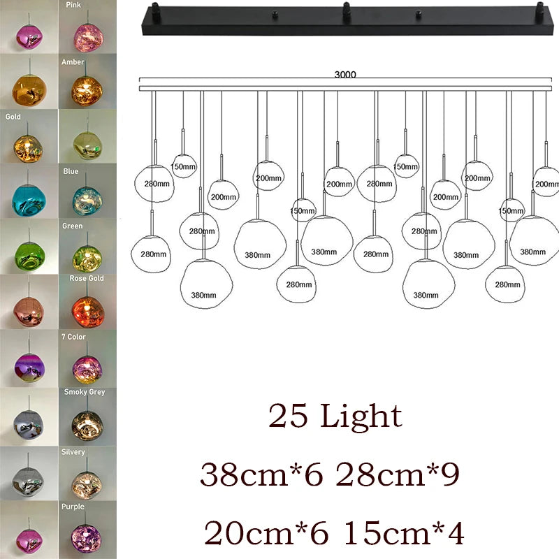 Nordic LED PVC Lava Bedroom & Living Room Pendant Lamp 