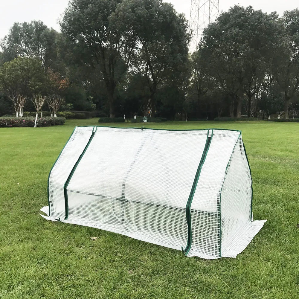 Portable Mini Cloche Greenhouse with Zipper Doors