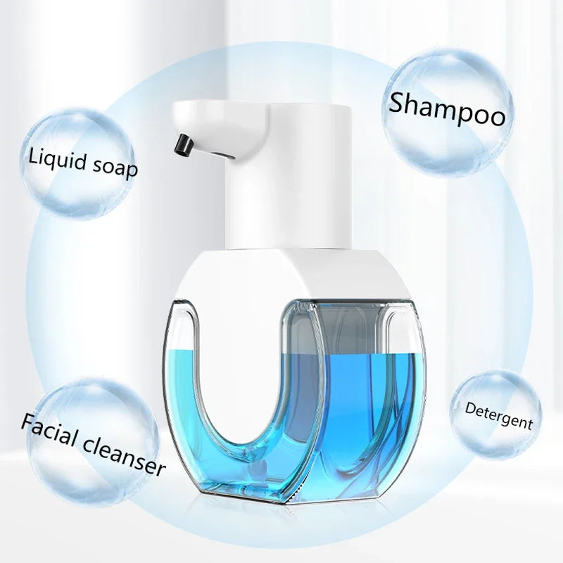 Touchless Automatic Foam Soap Dispensers Bathroom Smart Washing Hand Machine with USB Charging White High Quality ABS Material