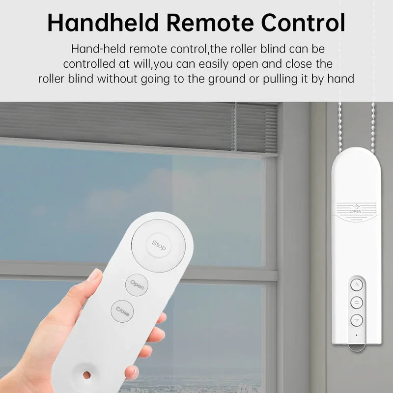 Tuya WiFi Smart Motorized Chain Roller Blinds Remote Voice Control Shade Shutter Drive Motor Work With Alexa Google Home