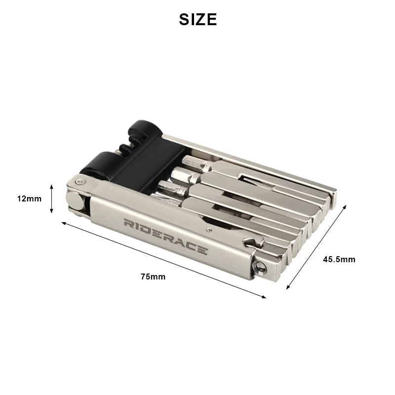 Bicycle Repair Tool Kit | Foldable Hex Spoke Wrench Set