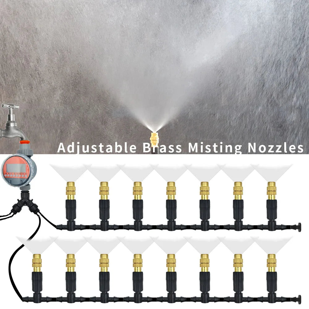 Outdoor Misting Cooling System with Atomizer