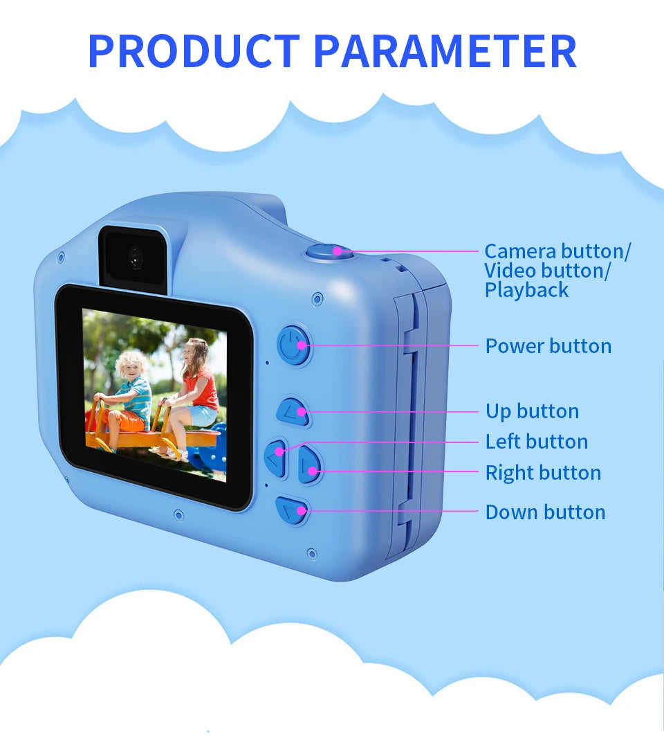 Kids Digital Instant Photo Printing Camera with 10x Digital Zoom