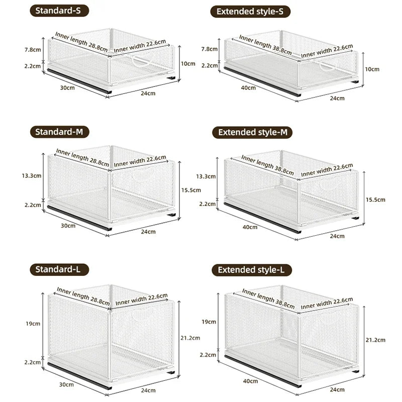 Under Sink Pull-Out Basket Organizer