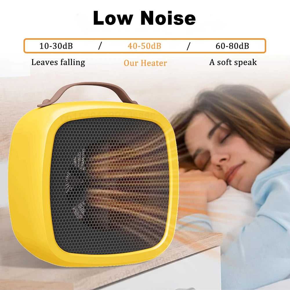 Personal Ceramic Heater Mini Tabletop Portable Heater Compact Space Saving For Office Desk Home Bedroom Safe Energy Efficient