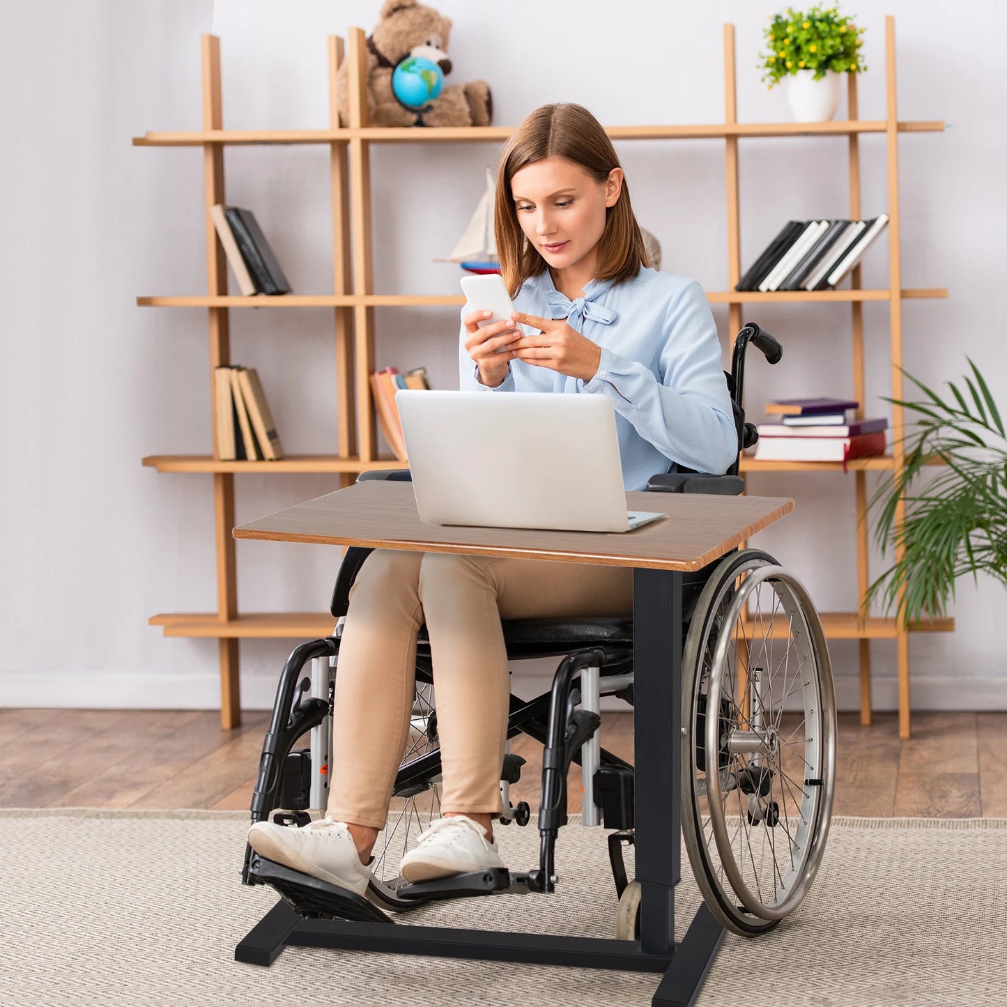 Hospital Bedside Laptop Desk - Rolling & Adjustable