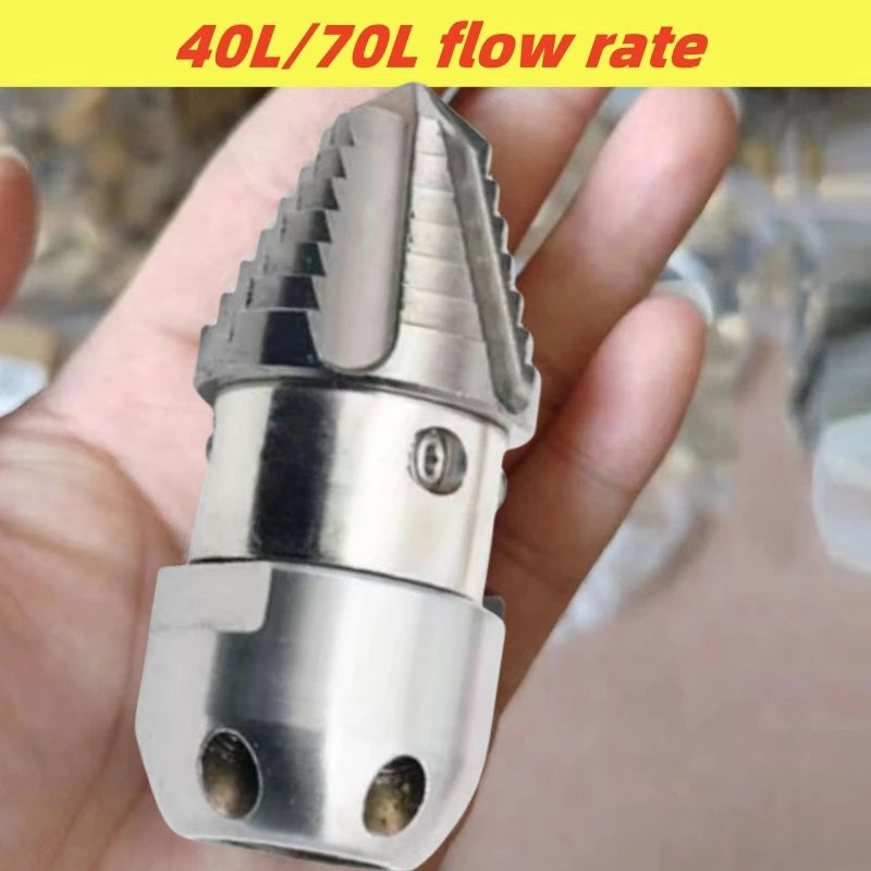 High Pressure Sewer Cleaning Nozzle, Turbine Cleaning Nozzle, Drainage Ditch Cleaning Tool, Dredging Truck, 40/70L Per Minute