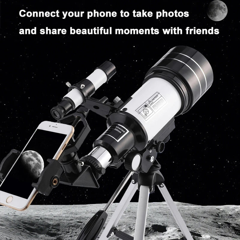 Monocular Professional Astronomical Telescope with 150X Zoom, HD Night Vision for Viewing Moon and Stars during Stargazing